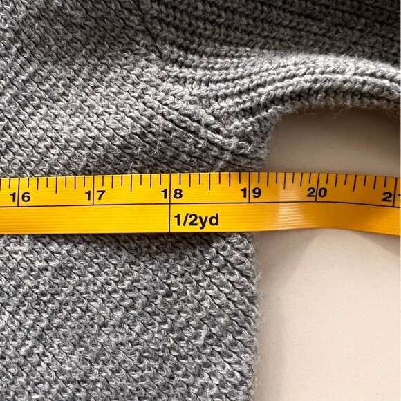 Talbots Mock Cowl Neck Knit Sweater Healther Grey Size S - Picture 9 of 11